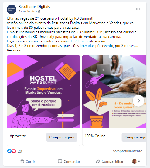 facebook ad hostel rd