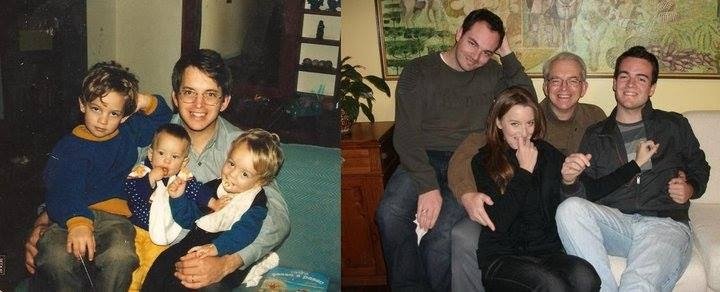 foto infancia vs atualidade