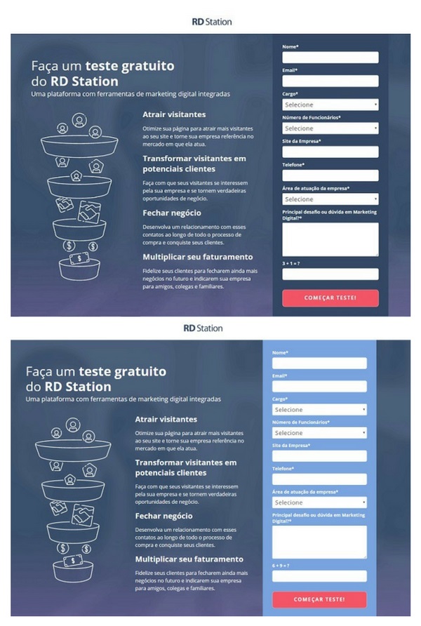 landing pages rd station marketing teste ab 1