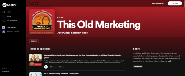 podcast this old marketing tela do spotify
