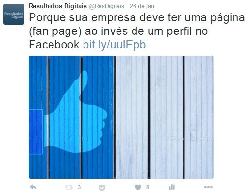 tweet resdigitais facebook marketing digital