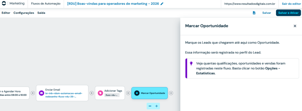 Marcar lead como oportunidade no rd station marketing