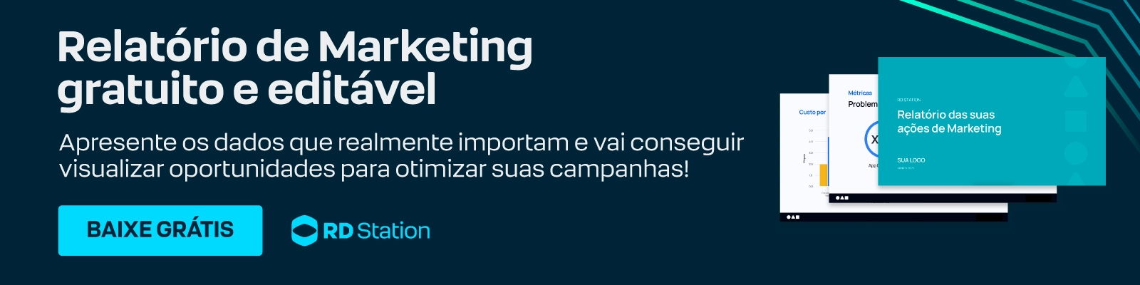 Relatório de Marketing gratuito e editável: Acesse agora!