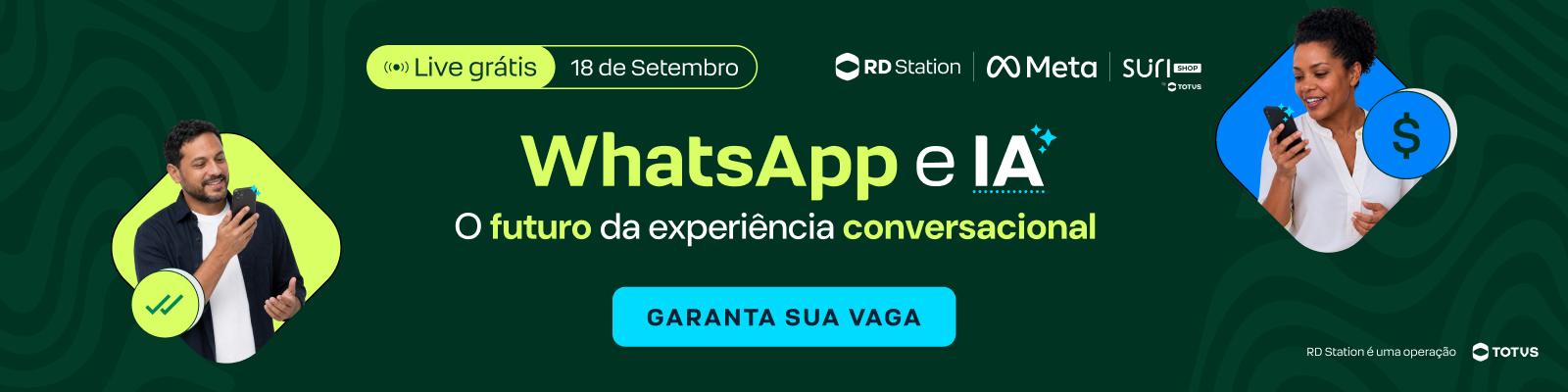 Live WhatsApp e IA: O Futuro da Experiência Conversacional - Inscreva-se!